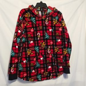Fleece Christmas Hoodie No Boundries XXL